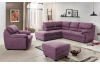 Rohová sedacia súprava Nebolo, fialová lila látka, ľavý roh