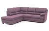 Rohová sedacia súprava Nebolo, fialová lila látka, ľavý roh