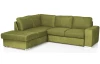 Rohová sedacia súprava Eddi, zelená látka, ľavý roh