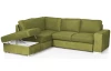 Rohová sedacia súprava Eddi, zelená látka, ľavý roh