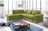 Rohová sedacia súprava Eddi, zelená látka, ľavý roh