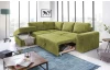 Rohová sedacia súprava Eddi, zelená látka, ľavý roh