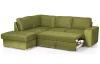 Rohová sedacia súprava Eddi, zelená látka, ľavý roh