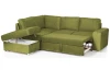 Rohová sedacia súprava Eddi, zelená látka, ľavý roh