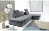 Rohová sedacia súprava Focus, oceľovo šedá látka, pravý roh