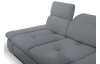 Rohová sedacia súprava Focus, oceľovo šedá látka, pravý roh