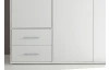 Šatníková skriňa Valencia, 206 cm, biela