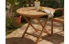 Okrúhly záhradný stôl Dumai, 90 cm, teak