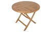 Okrúhly záhradný stôl Dumai, 90 cm, teak