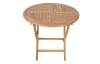 Okrúhly záhradný stôl Dumai, 90 cm, teak