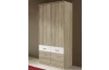 Šatníková skriňa Bremen, 91 cm, dub san remo/biela