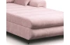 Rohová sedacia súprava Yoko, ružová látka