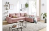 Rohová sedacia súprava Yoko, ružová látka