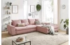 Rohová sedacia súprava Yoko, ružová látka