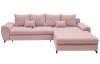 Rohová sedacia súprava Yoko, ružová látka