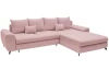 Rohová sedacia súprava Yoko, ružová látka