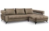 Rohová sedacia súprava Paris, svetlo hnedá látka, pravý roh