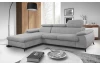Rohová sedacia súprava Scala, svetlo šedá látka, ľavý roh