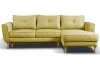 Rohová sedacia súprava Malmo, žltá látka, pravý roh