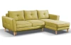 Rohová sedacia súprava Malmo, žltá látka, pravý roh