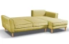 Rohová sedacia súprava Malmo, žltá látka, pravý roh