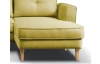 Rohová sedacia súprava Malmo, žltá látka, pravý roh