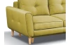 Rohová sedacia súprava Malmo, žltá látka, pravý roh