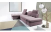Rohová sedacia súprava Focus, ružová látka, ľavý roh