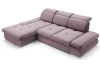 Rohová sedacia súprava Focus, ružová látka, ľavý roh