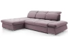 Rohová sedacia súprava Focus, ružová látka, ľavý roh