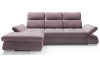 Rohová sedacia súprava Focus, ružová látka, ľavý roh