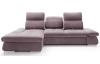 Rohová sedacia súprava Focus, ružová látka, ľavý roh