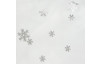 Dekoračný vankúš Vianočný motív striebornej vločky, biely, 45x45 cm