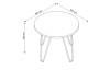 Okrúhly konferenčný/odkladací stolík Prado 50 cm, biely