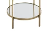 Okrúhly odkladací stolík Porto 39 cm, zlatý