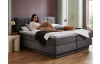 Posteľ boxspring Portage 160x200 cm, antracitová látka