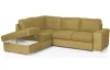 Rohová sedacia súprava Eddi, žltá látka, ľavý roh