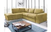 Rohová sedacia súprava Eddi, žltá látka, ľavý roh