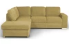 Rohová sedacia súprava Eddi, žltá látka, ľavý roh