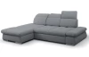 Rohová sedacia súprava Focus, oceľovo šedá látka, ľavý roh