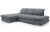 Rohová sedacia súprava Focus, oceľovo šedá látka, ľavý roh
