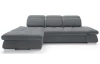 Rohová sedacia súprava Focus, oceľovo šedá látka, ľavý roh