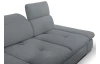 Rohová sedacia súprava Focus, oceľovo šedá látka, ľavý roh