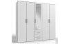 Šatníková skriňa Ben, 225 cm, biela