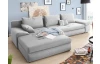 Rohová sedacia súprava Bono,svetlo šedá látka