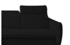 Rohová sedacia súprava Glow, čierna látka, ľavý roh