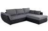 Rohová sedacia súprava Torgau, černá/šedá tkanina
