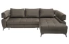 Rohová sedacia súprava Paris, blatistá hnedá látka, pravý roh