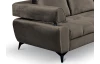 Rohová sedacia súprava Paris, blatistá hnedá látka, pravý roh