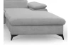 Rohová sedacia súprava Scala, svetlo šedá látka, pravý roh